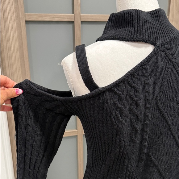 Fashion Nova Black Off-the-Shoulder Sweater - Picture 6 of 7